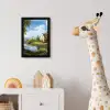 Zwaan - Bomen - Rust fotolijst zwart zonder passe partout klein -usfeer4_kinderkamer