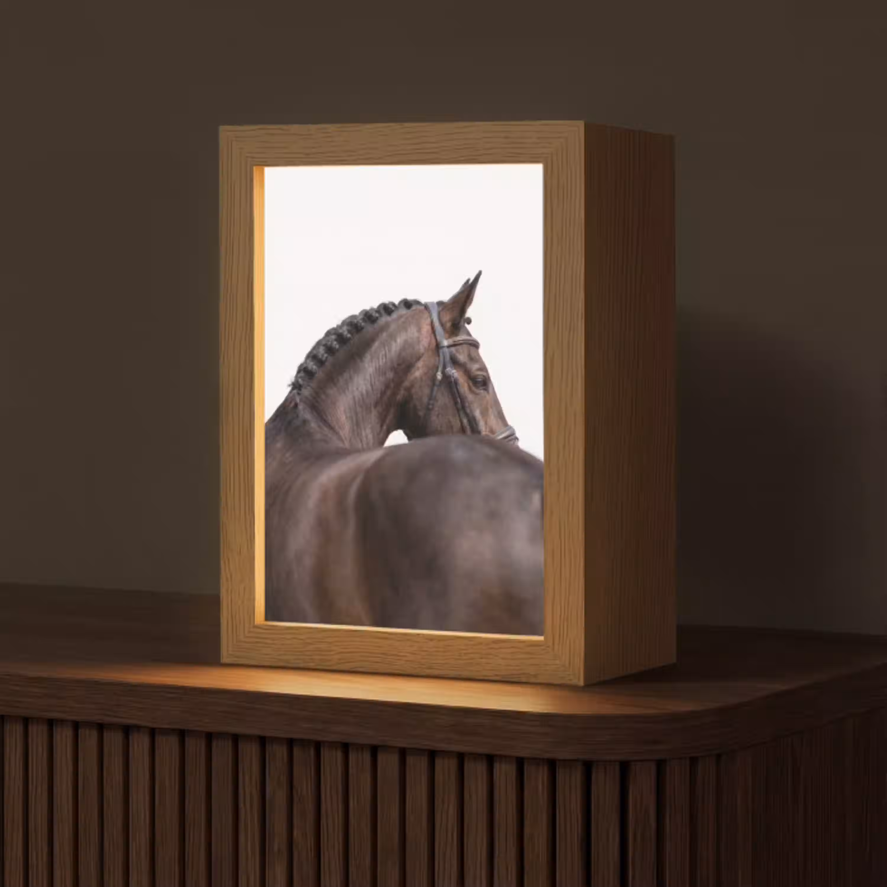 Portret - Paard - Elegant Light Box met kabel (Tafellamp) klein -z3d_website