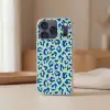 Panterprint - Blauw - Groen - Dierenprint Telefoonhoesje iPhone 17 Pro klein -sfeer2