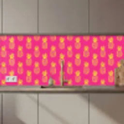 Ananas - Trendy - Roze keuken achterwand 2 middel 871 zz_3dshopping
