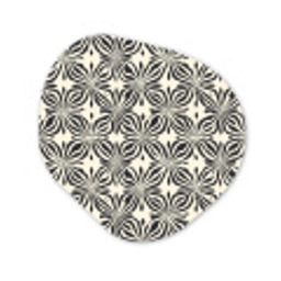 Grafisch - Patroon - Zwart Wandcirkel Organisch Forex 3mm klein 629 -3d