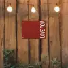 Schuin - Loveyou - Rood tuinposter los doek klein -sfeer1