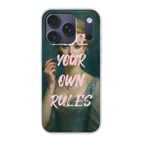 Klassiek - Sierlijk - Roze Telefoonhoesje iPhone 17 Pro klein -3d