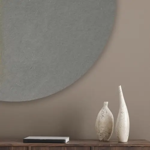 Potlood - Schilderij - Geel Akoestische PET Vilt - Rond klein -sfeer5_closeup