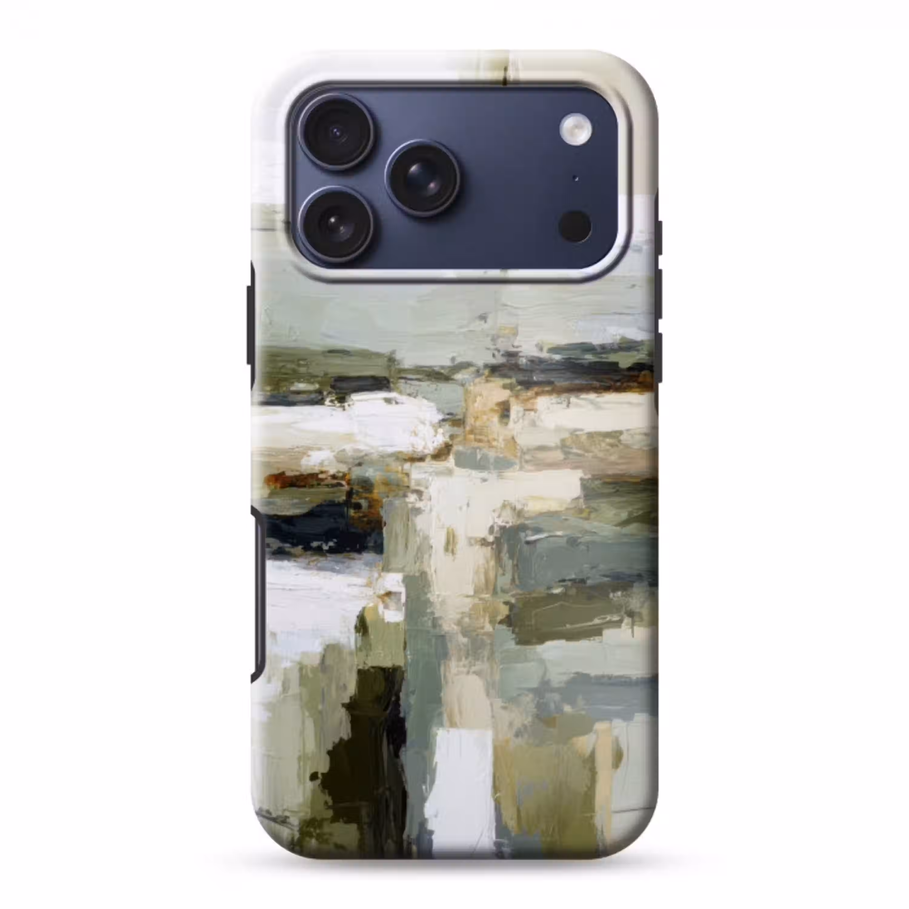 Penseelstreken - Groen - Abstract - Japandi Toughcase MagSafe Apple iPhone 17 Pro Max klein -3d