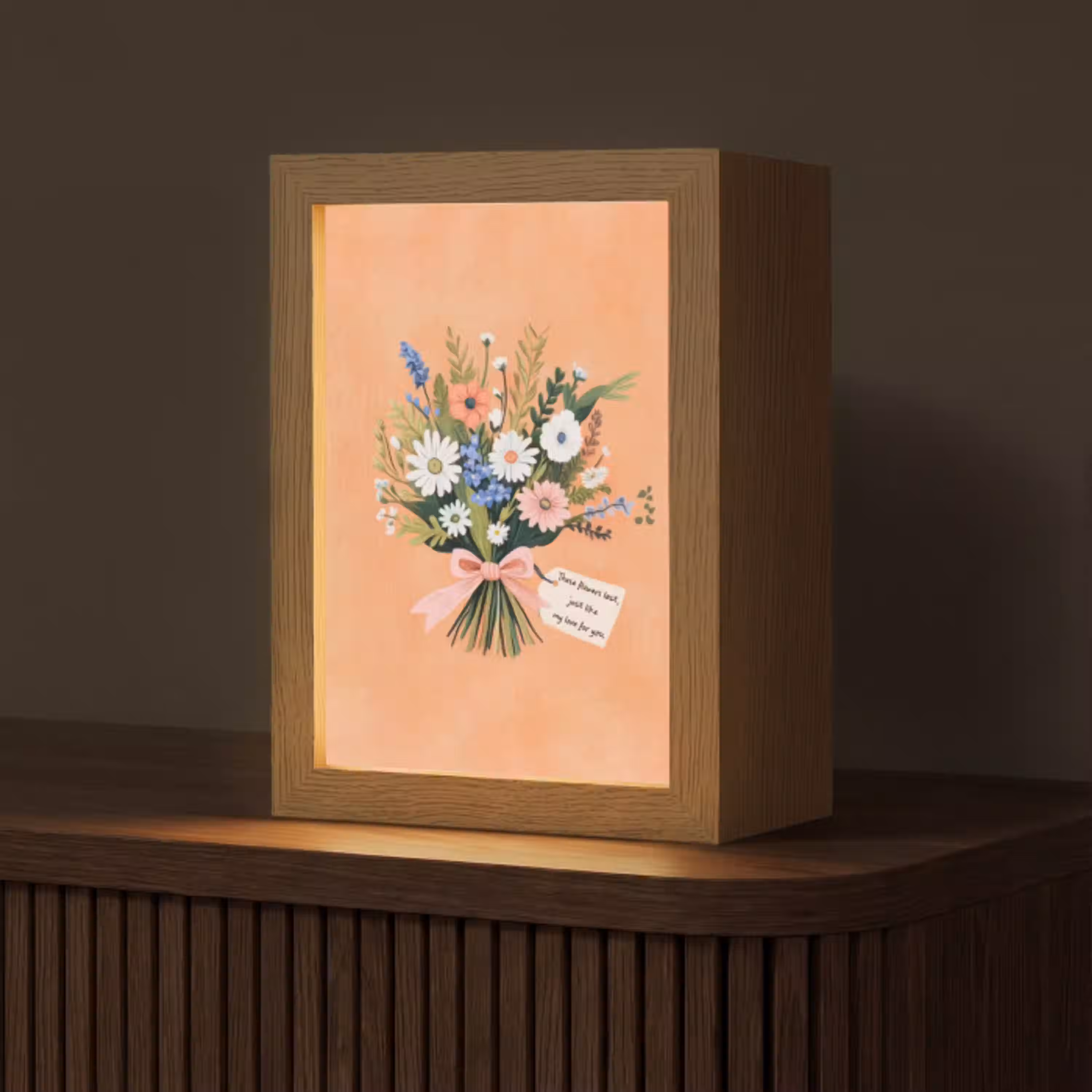 Boeket - Strikje - Quote Light Box met kabel (Tafellamp) klein -z3d_website