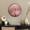 Boom - Roze - Goud - Modern Fotolijst rond zonder passe partout klein -sfeer1