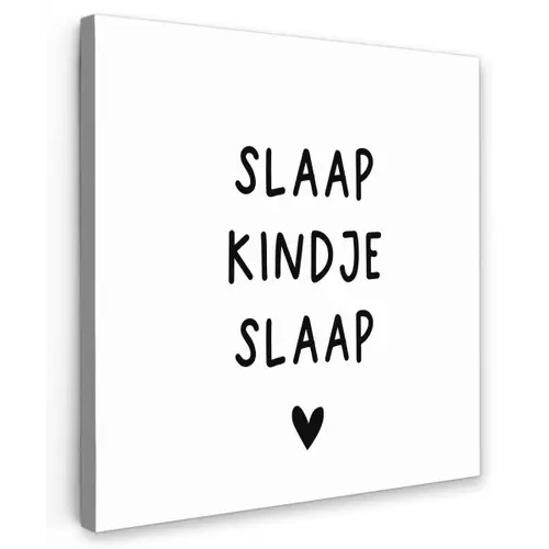 Spreuken - Quotes - Slaap kindje slaap Tuinposter op houten frame 2 cm dik klein -3d