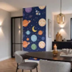 Ruimte - Planeten - Kleurrijk Behang Vlies klein -sfeer3