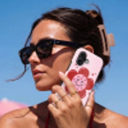 Bloem - Roze - Hartjes Toughcase MagSafe Apple iPhone 17 klein -Sfeer2V