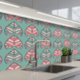Patronen - Tribal - Retro keuken achterwand 2 middel 871 -3d_schuin