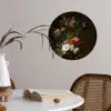 Vaas met bloemen - Schilderij van Rachel Ruysch Wandcirkel behangsticker klein -sfeer3