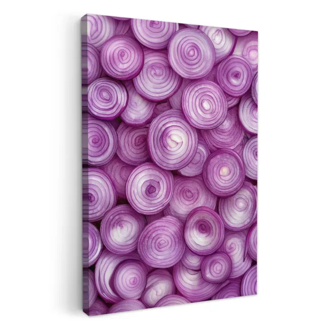 Paars - Uien - Close up KitchenYeah - Keuken - Canvas klein -3d