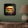 Hamburger - Graffiti - Verf - Kleurrijk - Eten - Abstract plexiglas 5mm klein -sfeer3