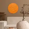 Water - Druppels - Oranje Wandcirkel kunststof plaat 5mm dik klein -sfeer1