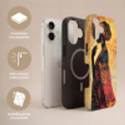 Vrouw - Silhouet - Patronen - Sierlijk Toughcase MagSafe Apple iPhone 17 klein -USP_Lagen_DE