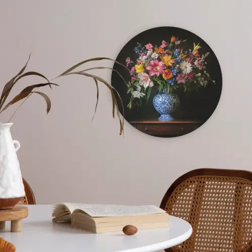 Kleur - Vaas - Bloemen - Boeket Akoestische PET Vilt - Rond klein -sfeer3