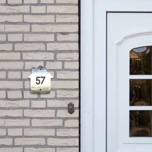 Aquarelachtergrond - Traditioneel Naambord Huisje klein -sfeer1