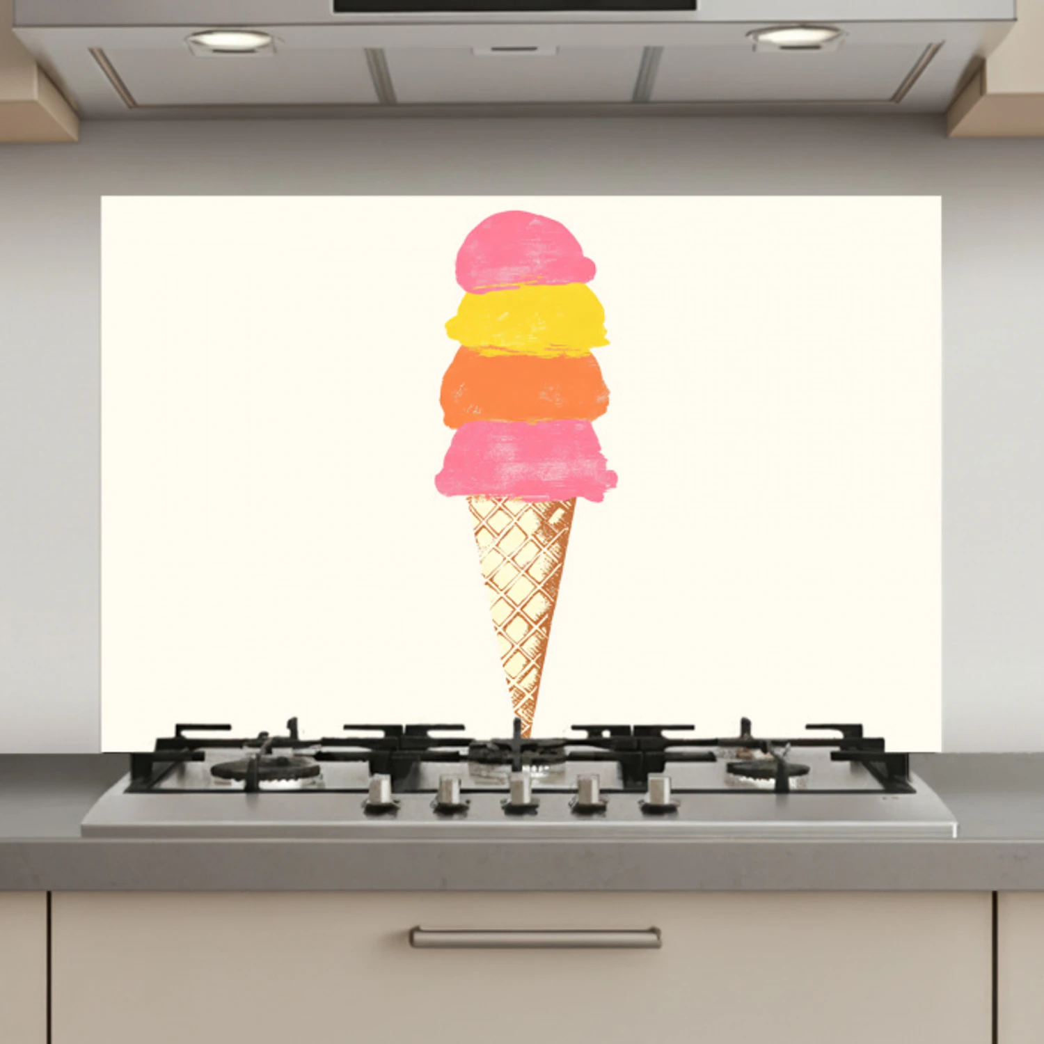 Schepijs - Hoorntje - Illustratie - Minimalistisch keuken achterwand spatscherm klein -3d_website