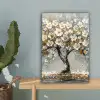 Boom - Bloemen - Wit - Natuur - Kunst canvas 2cm klein -sfeer4
