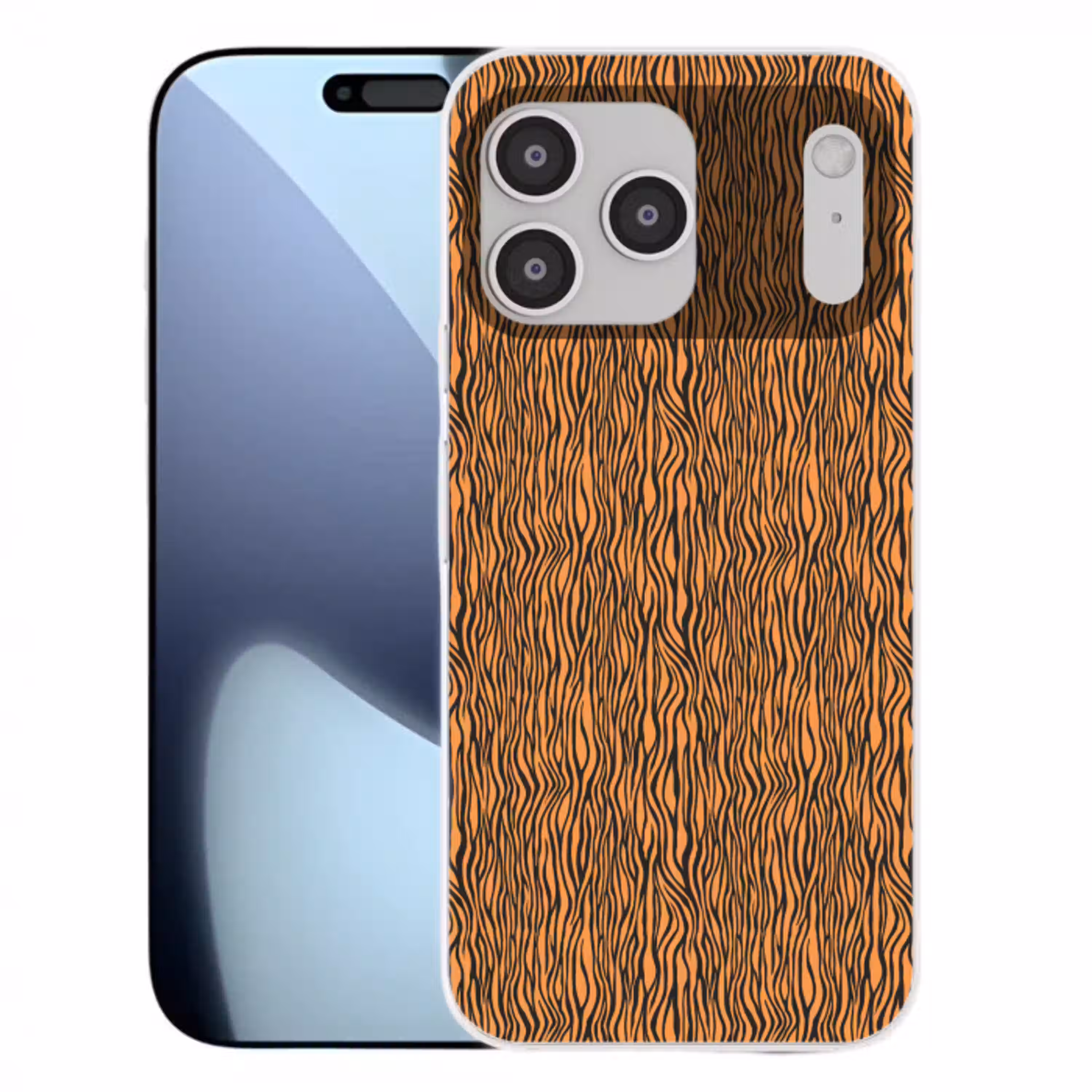 Tijger - Oranje - Patroon - Strepen Telefoonhoesje iPhone 17 Pro Max klein 879 -3d