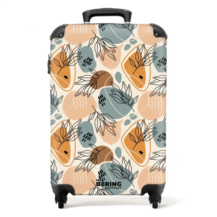 Boho - Zachte aardetinten NBS - Handbagage koffer - Kinderen Unisex middel -productfoto_recht
