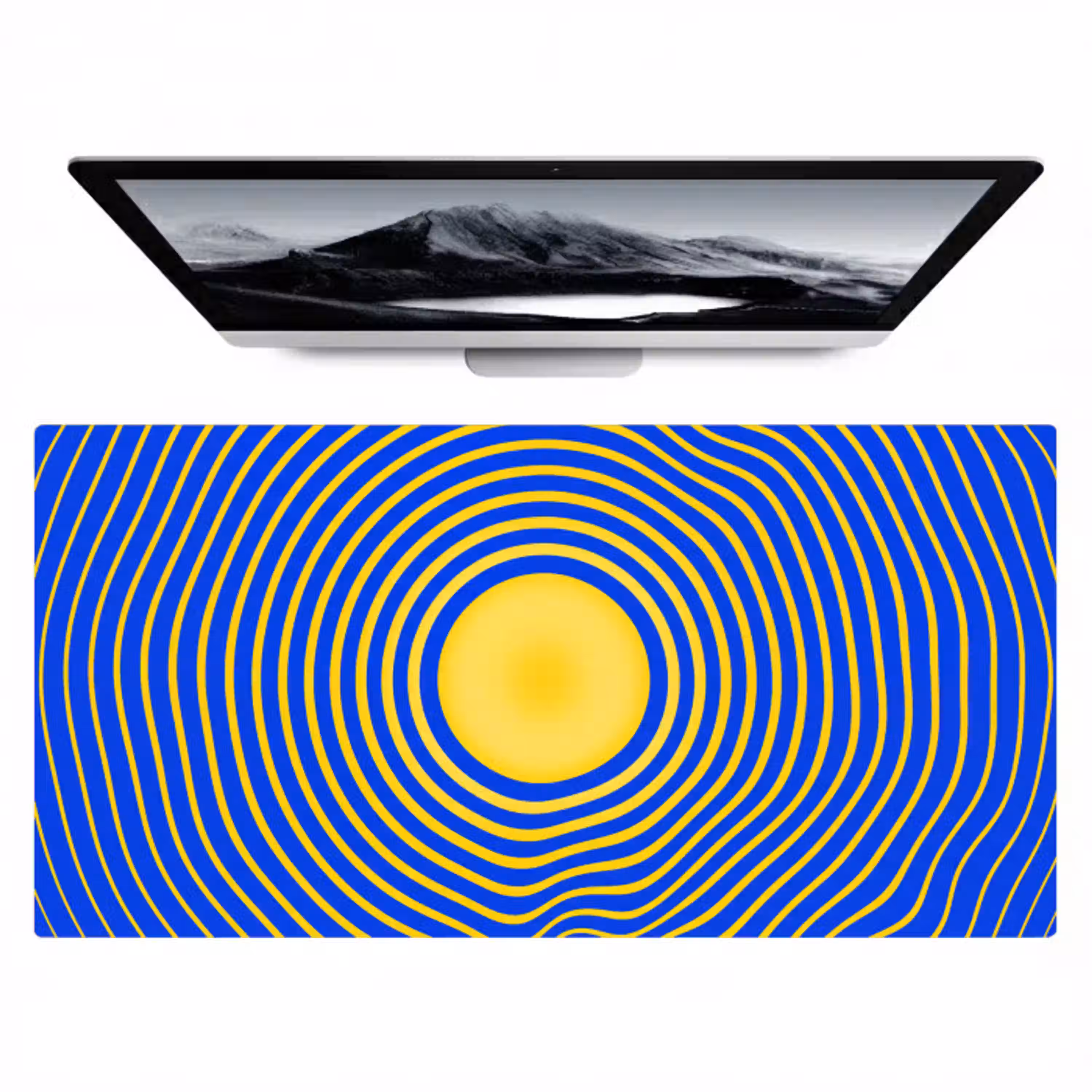 Abstract patroon - Blauw Muismat XXL klein -zzz3d