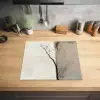 Wabi sabi - Plant - Beige Inductie beschermer vinyl 3mm middel -sfeer5