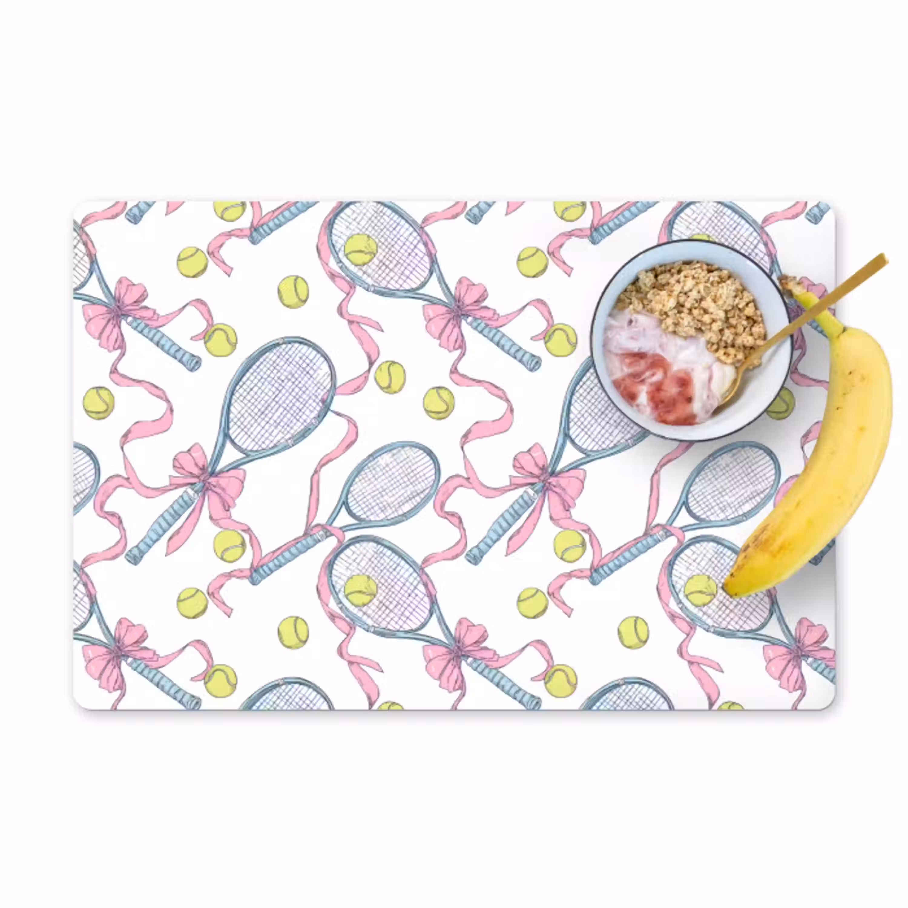 Tennis - Strikken - Kleurrijk Placemat vinyl groot 368 -zzzproduct_Kitchenyeah-website