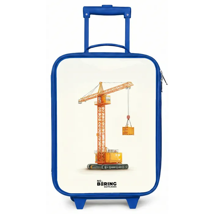 Torenkraan - Getekend - Oranje Kinderkoffer - Blauw klein -zz3dotto