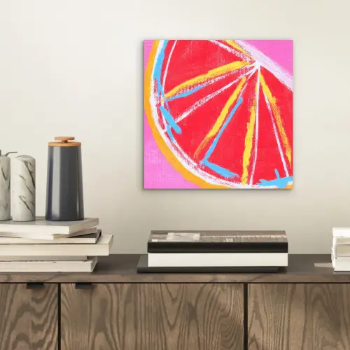 Grapefruit - Geschilderd - Roze - Strepen aluminium wit klein -sfeer1