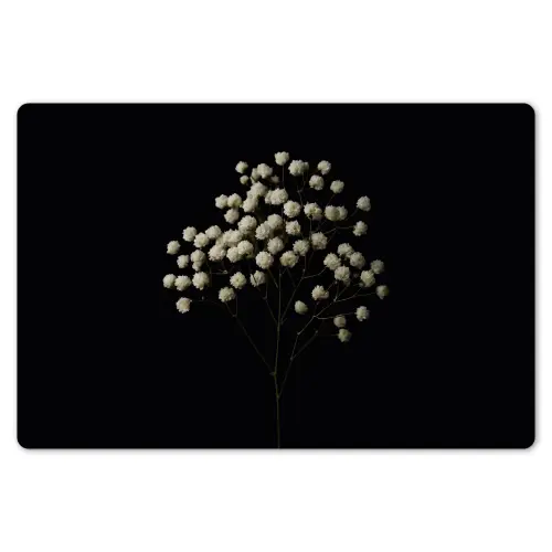 Gipskruid - Bloemetjes - Wit - Minimalistisch Placemat vinyl groot -zzsfeer1_Kitchenyeah-website