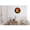 Mozaïek - Glas - Maan - Donkerblauw Wandcirkel aluminium klein -woonkamer