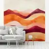 Abstract - Landschap - Golven fotobehang vinyl groot -woonkamer