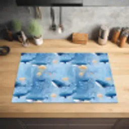 Walvissen - Oceaan - Blauw Inductie beschermer vinyl 3mm klein 276 -sfeer5