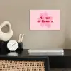 No rain no flowers - Bloem - Roze poster papier klein -sfeer1