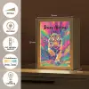 Tijger  - Wilde dieren - Kleurrijk - Verflook Light Box met kabel (Kinderlampje) klein -USP_NL