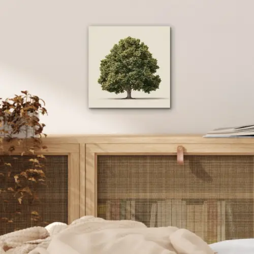 Eikenboom - Groen - Lichte achtergrond aluminium wit klein -sfeer3
