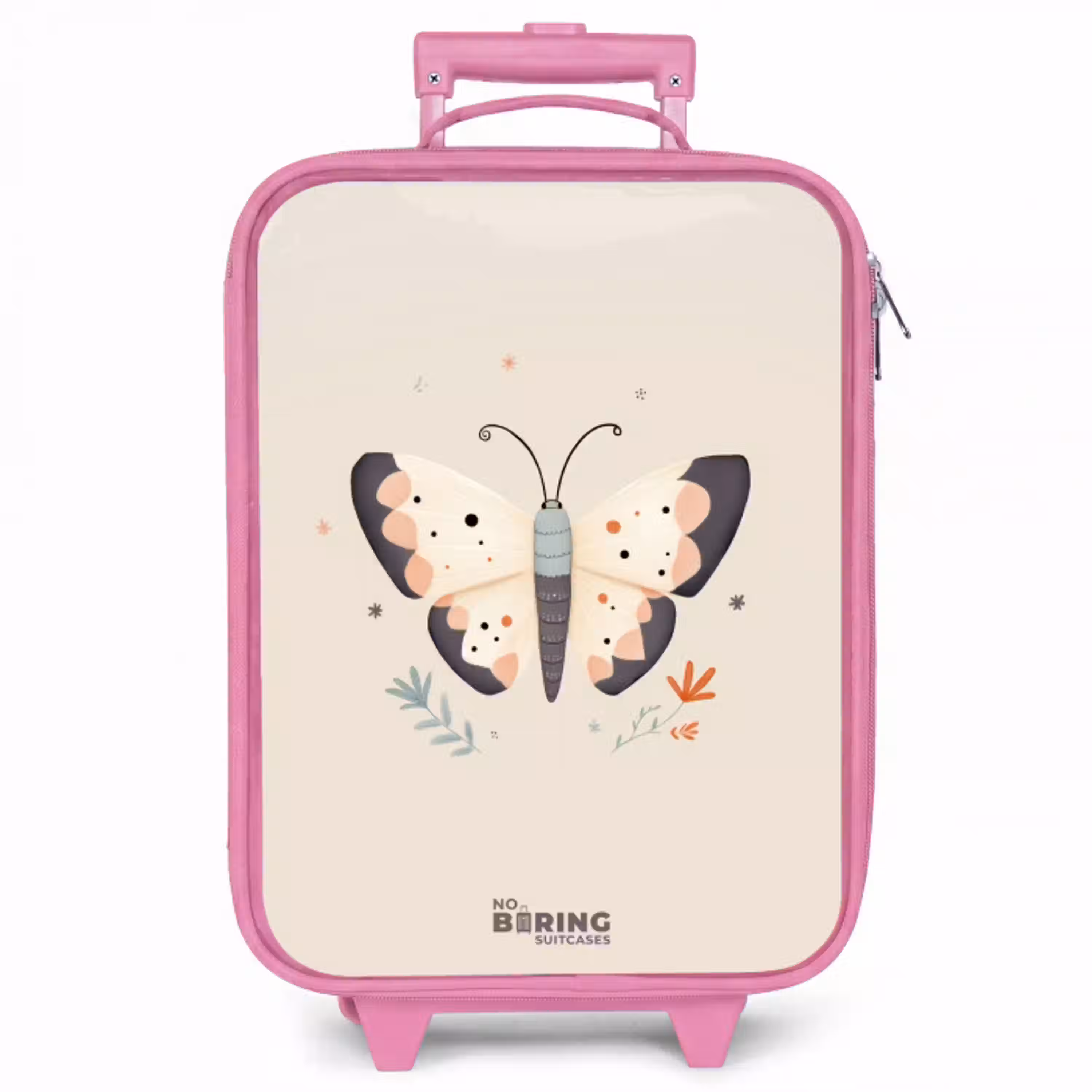 Vlinder in neutrale pastel kleuren Kinderkoffer - Roze klein -zzz_website3d