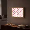 Aardbeien - Rood - Roze - Patroon Light Box met batterij (Wandlamp) middel 907 -sfeer1