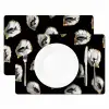 Oesters - Zwart - Vissen - Goud Placemat vinyl groot -zzsfeer2_Kitchenyeah-website