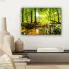 Bos - Landschap - Water - Bomen - Zon - Groen - Natuur canvas 2cm klein -sfeer6