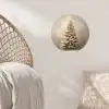 Kerst - kerstboom - Sneeuw - Art Wandcirkel behangsticker klein -sfeer4