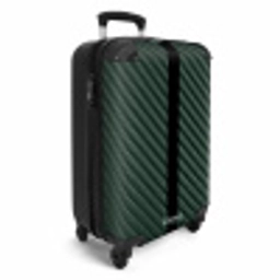 Groene carbonstructuur met zwarte middenstreep NBS - Handbagage koffer - Volwassenen Unisex middel -productfoto_3d