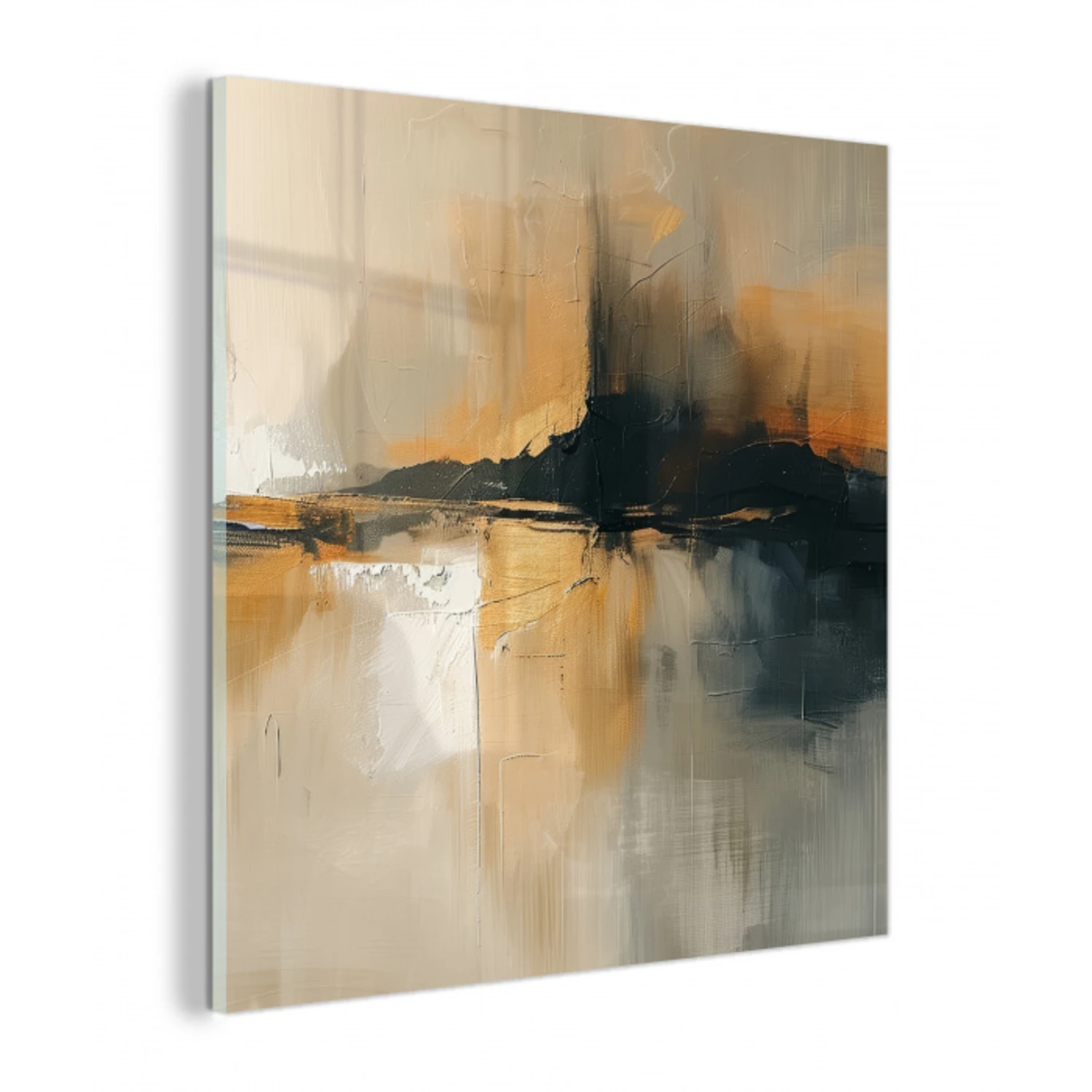 Modern - Abstract - Goud - Zwart plexiglas 5mm klein -z3d