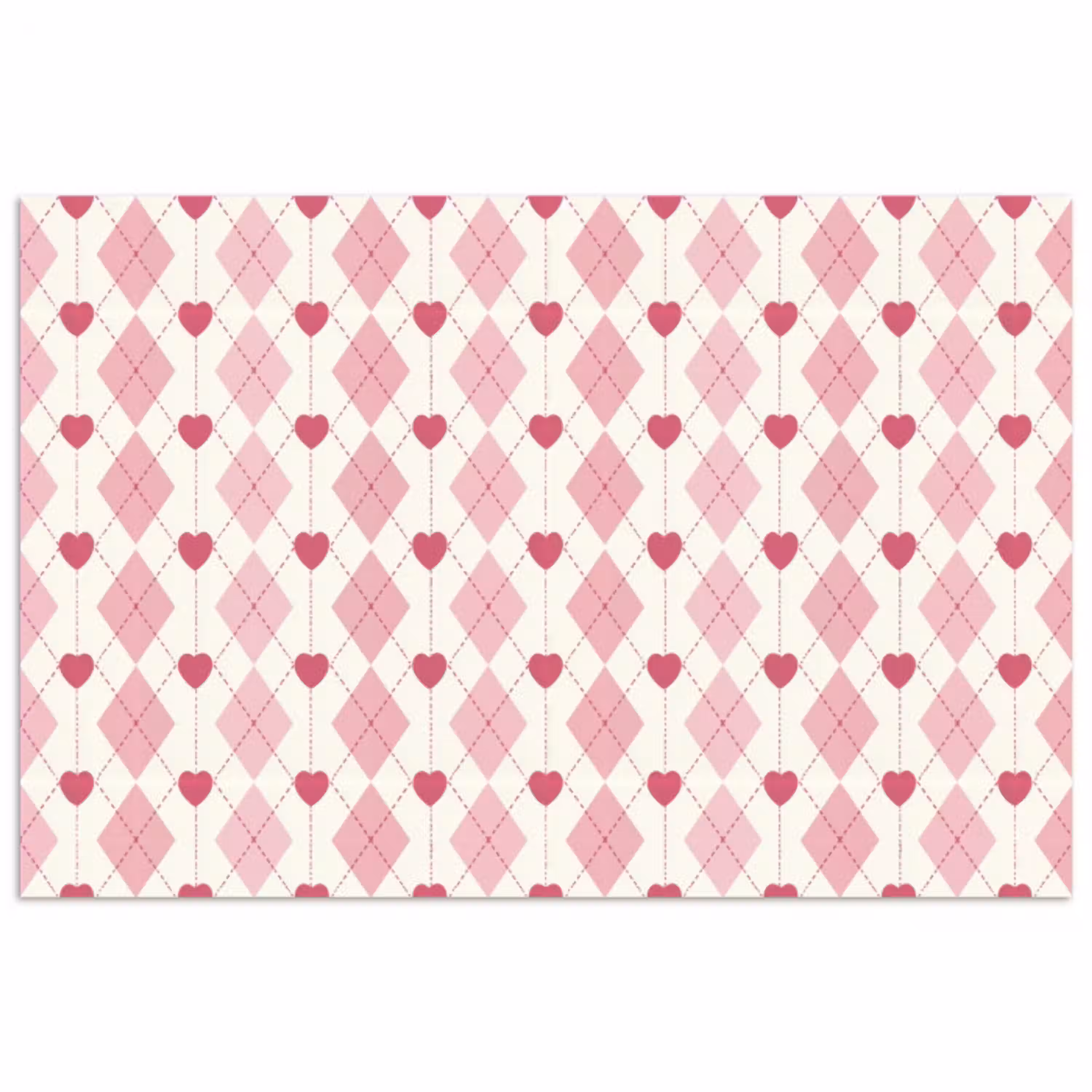Ruiten - Klassiek - Roze - Wit poster papier klein 62 -3d