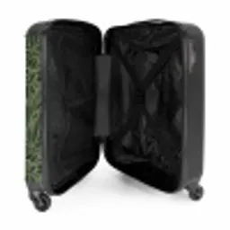 Bladeren - Organisch - Groen NBS - Handbagage koffer - Volwassenen Unisex middel -binnenkant
