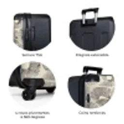 Cirkels - Patroon - Zwart NBS - Large koffer - Volwassenen Unisex groot -zzzzzzzbolletjes_FR