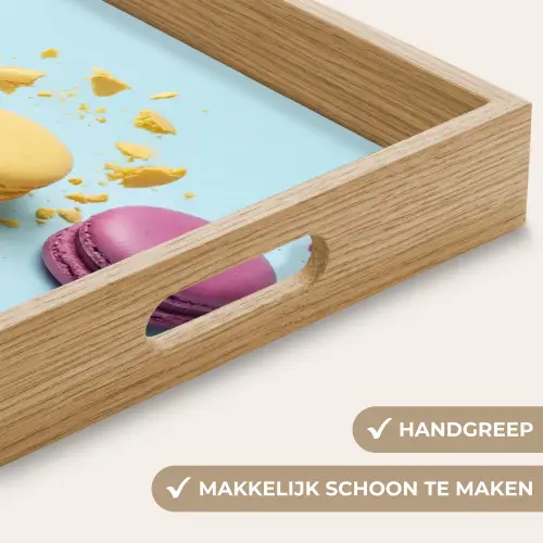 Macarons - Kleurrijk - Pastel Dienblad Rechthoek middel -USP_HandgreepNL