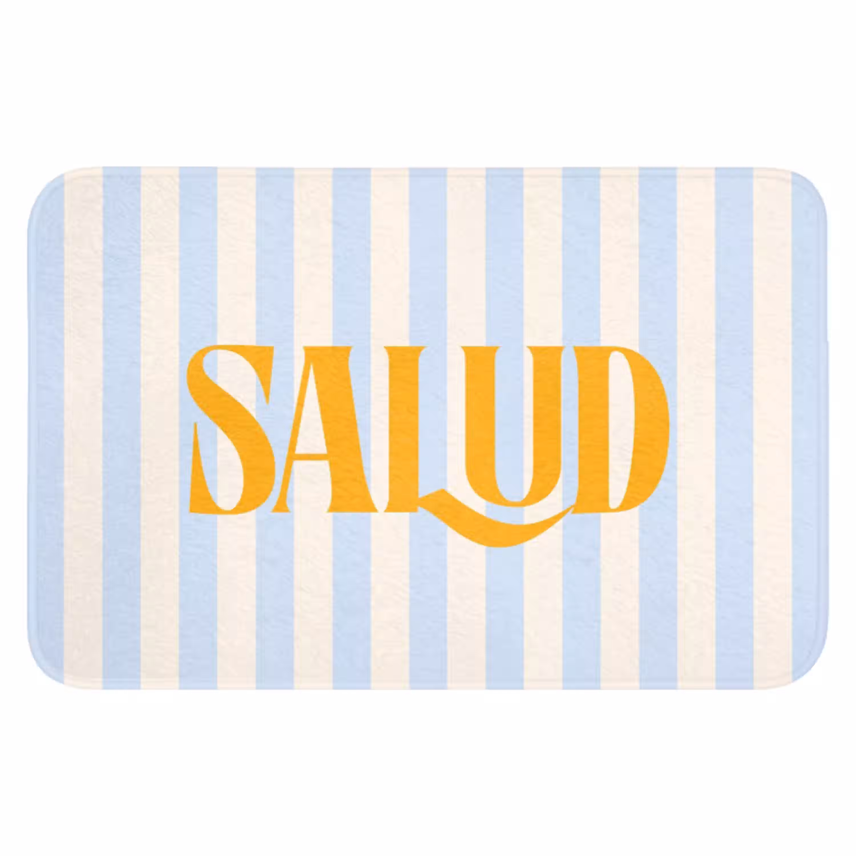 Oranje - Blauw - Strepen - Salud WCmat klein -3d